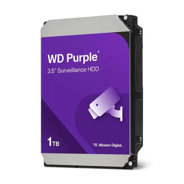 WESTERN DIGITAL PURPLE 1TB SURVEILLANCE HARD DRIVE 5400RPM 3.5"