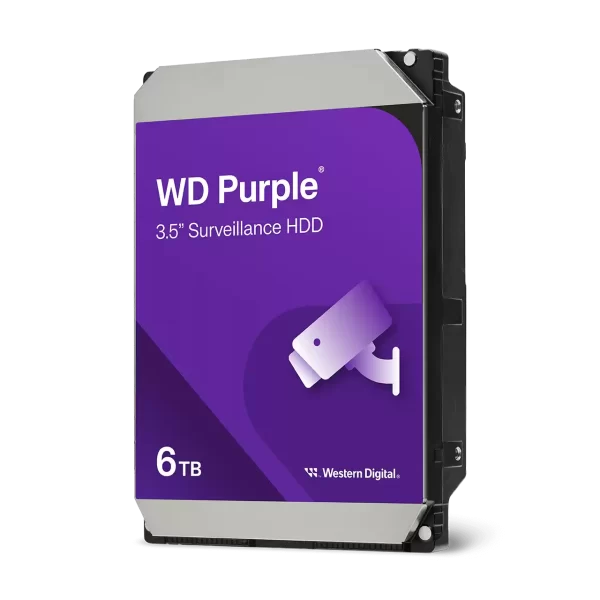 WESTERN DIGITAL PURPLE 6TB SURVEILLANCE HARD DRIVE 5400RPM 3.5" 256MB