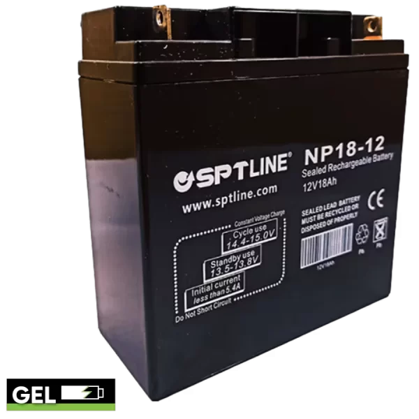 BATERIA DE 12 VOLTIOS 18 AMPERIOS SPTLINE